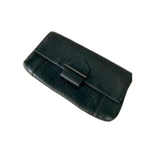 Reed Krakoff Black Pebble Leather Clutch Purse